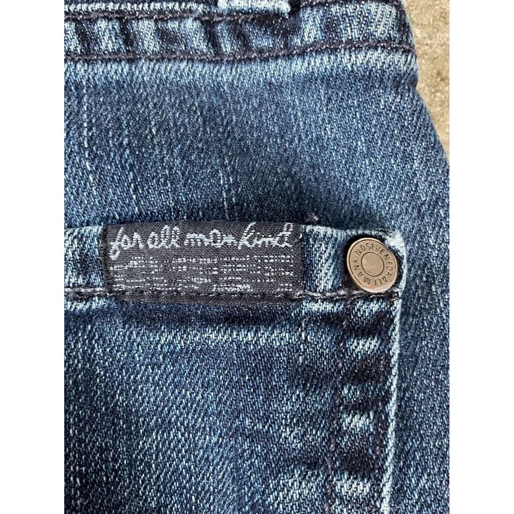7 For All Mankind Slimmy Jeans Mens 31 Dark Blue Slim Fit Stretch Denim Pants